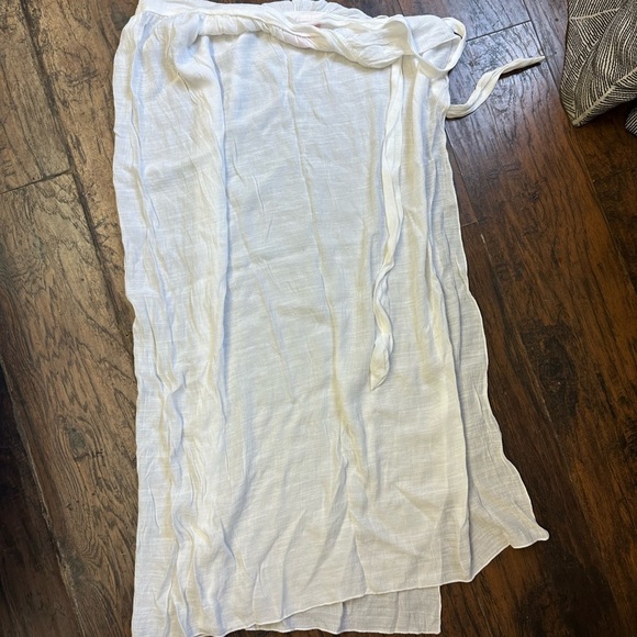 Cover up Women White Long Skirts for Women Cover up Skirt Open  size L <<158>> - Picture 2 of 4